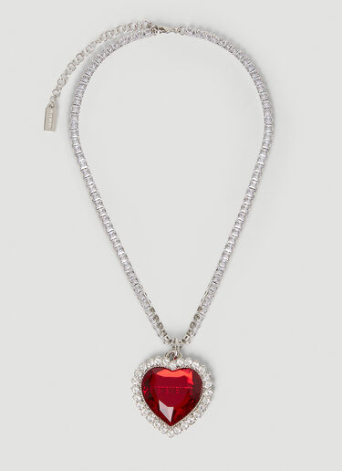 Crystal Heart Necklace Vetements Crystal Heart Necklace Red vet0154023