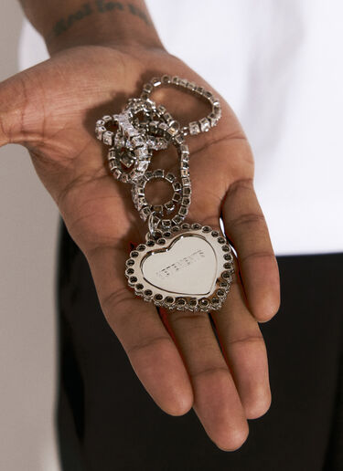 Crystal Heart Necklace VETEMENTS Crystal Heart Necklace Green vet0156015