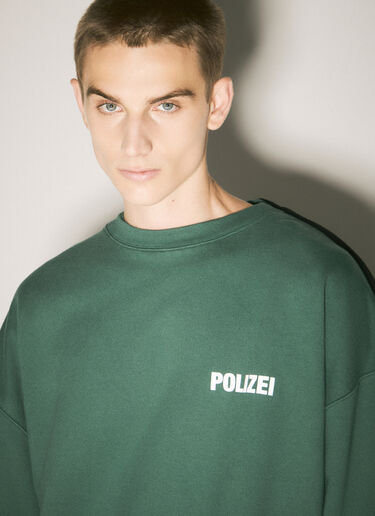 Vetements Polizei / Securite 더블 맨투맨 그린 vet0158006