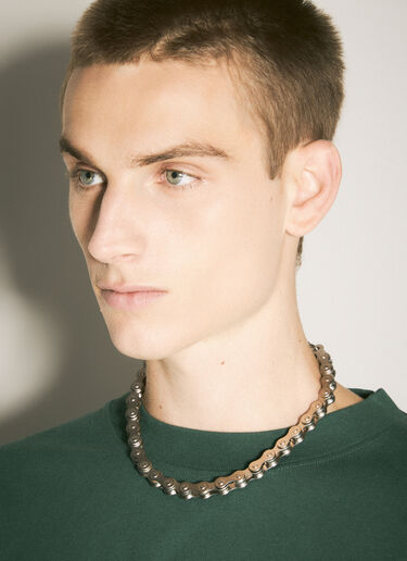 Vetements Biker Chain Necklace Silver vet0158014