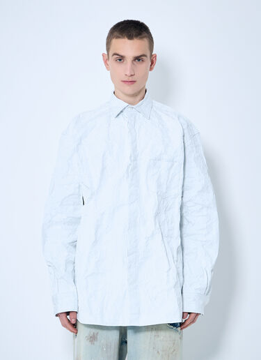 Vetements 금속성 잔주름 셔츠 화이트 vet0160008