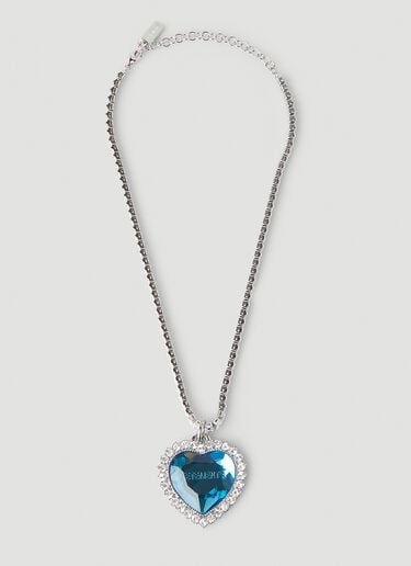 Crystal Heart Necklace VETEMENTS Crystal Heart Necklace Blue vet0247048