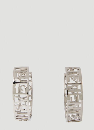 Logo Hoop Earrings VETEMENTS Logo Hoop Earrings Silver vet0250023