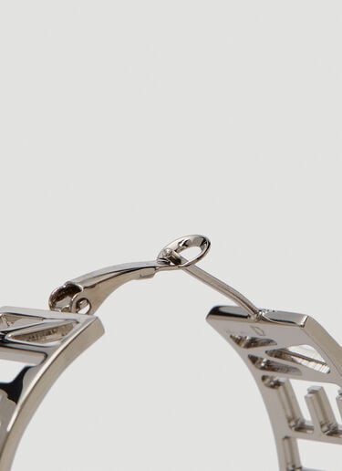 Logo Hoop Earrings VETEMENTS Logo Hoop Earrings Silver vet0250023