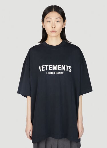 VETEMENTS Logo Limited Edition T-Shirt Black vet0251017