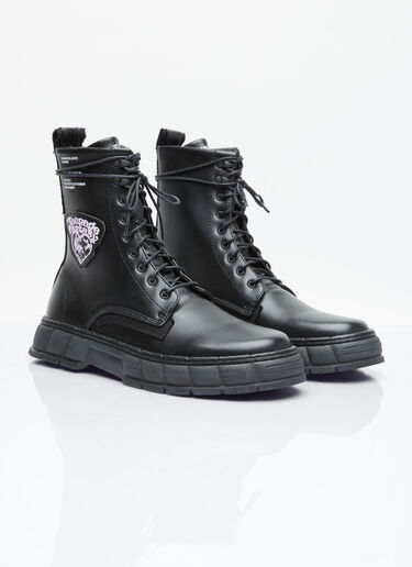 x Carne Bollente 1992 Appleskin Boots Virón x Carne Bollente 1992 Appleskin Boots Black vir0354006