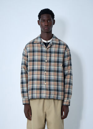Visvim Check Down Jacket Beige vis0160018