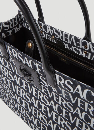 Logo Print Tote Bag Versace Logo Print Tote Bag Black vrs0251041