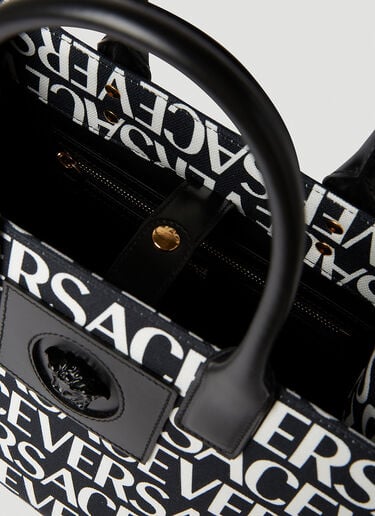 로고 프린트 토트백 Versace 로고 프린트 토트백 블랙 vrs0251042