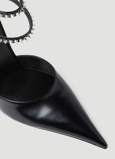 Versace 饰钉尖头高跟鞋 黑色 vrs0251049