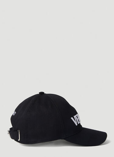 Versace 로고 자수 베이스볼 캡 블랙 vrs0251064