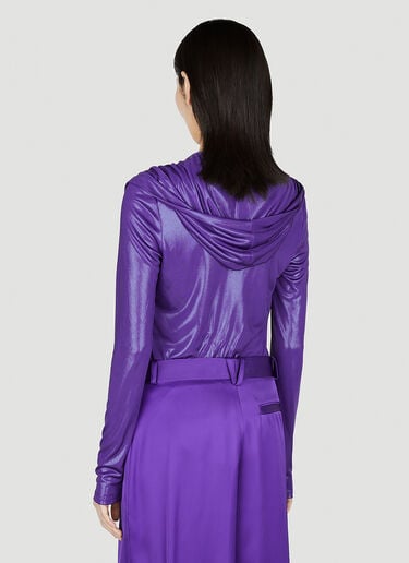 Hooded Metallic Bodysuit Versace Hooded Metallic Bodysuit Purple vrs0252002