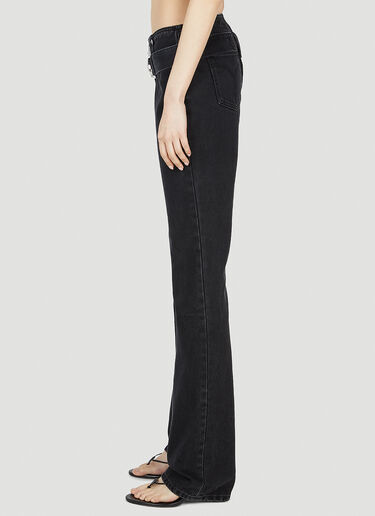Logo Buckle Jeans Versace Logo Buckle Jeans Black vrs0252008