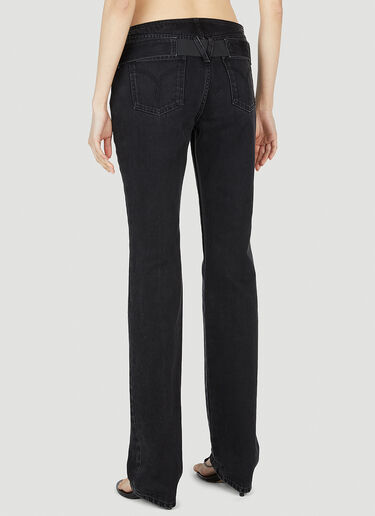 Logo Buckle Jeans Versace Logo Buckle Jeans Black vrs0252008