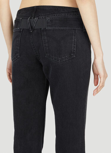 Logo Buckle Jeans Versace Logo Buckle Jeans Black vrs0252008