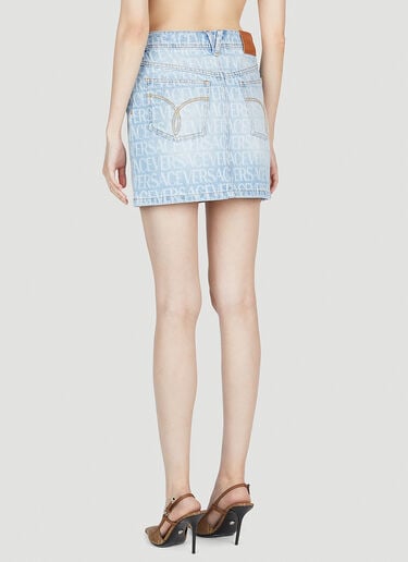 Versace Denim Jacquard Mini Skirt Blue vrs0253008