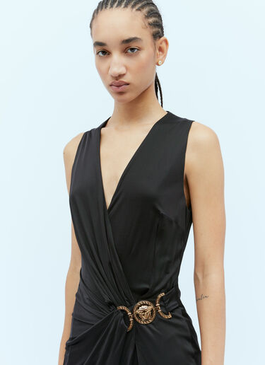 Versace 에나멜 메두사 스터드 이어링 블랙 vrs0254016