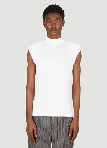 Padded Shoulders Top VTMNTS Padded Shoulders Top White vtm0350008