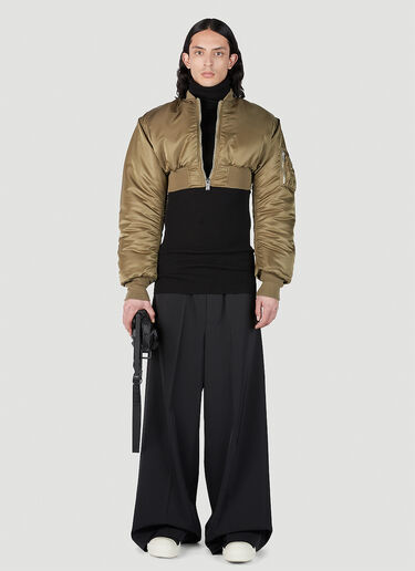 Cropped Bomber Jacket VTMNTS Cropped Bomber Jacket Green vtm0351008