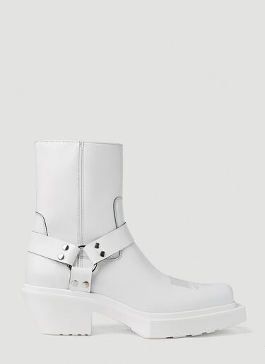 Cowboy Harness Ankle Boots VTMNTS Cowboy Harness Ankle Boots White vtm0351011