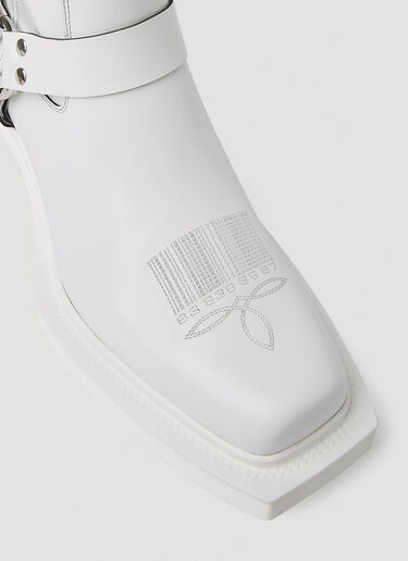 Cowboy Harness Ankle Boots VTMNTS Cowboy Harness Ankle Boots White vtm0351011