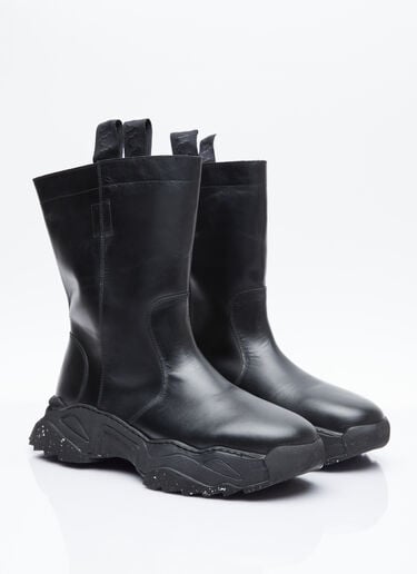 Vivienne Westwood 딜러 가죽 부츠 블랙 vvw0154009