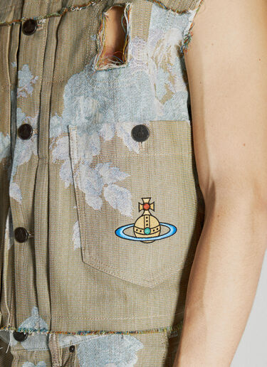 말린 디스트레스트 베스트 Vivienne Westwood 말린 디스트레스트 베스트 카키 vvw0156001