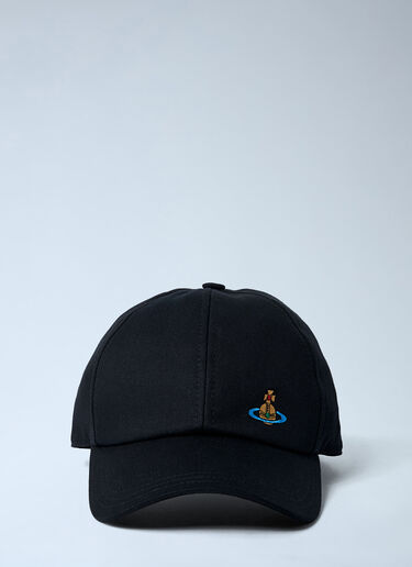 Logo Motif Baseball Cap Vivienne Westwood Logo Motif Baseball Cap Black vvw0162008