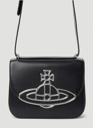 Linda Orb Plaque Shoulder Bag Vivienne Westwood Linda Orb Plaque Shoulder Bag Black vvw0251039