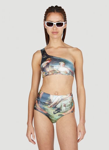 One Shoulder Bikini Set Vivienne Westwood One Shoulder Bikini Set Blue vvw0251142