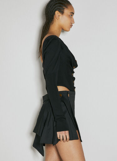 Vivienne Westwood 베아 코르셋 울 카디건 블랙 vvw0254004