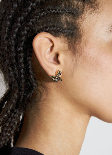 Vivienne Westwood 사프란 바스 릴리프 귀걸이  블랙 vvw0254048