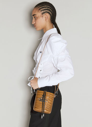 Vivienne Westwood 데이지 스몰 버킷 백 브라운 vvw0255006
