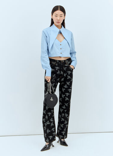Vivienne Westwood 벨 하트 프레임 숄더백 블랙 vvw0257015