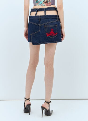 Double-Waistband Denim Skirt Vivienne Westwood Double-Waistband Denim Skirt Blue vvw0257016