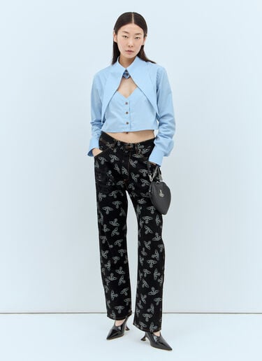 Vivienne Westwood 랜치 진  블랙 vvw0257026