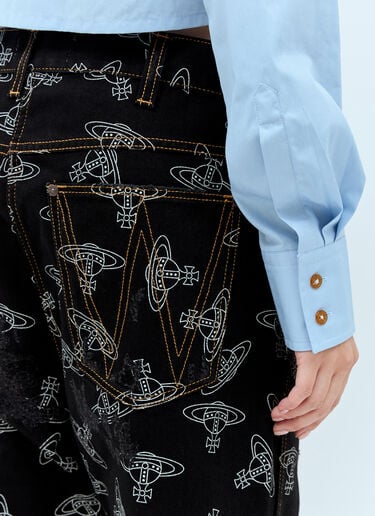 Vivienne Westwood 랜치 진  블랙 vvw0257026