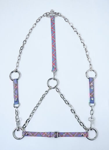 Vivienne Westwood Stud Belt Chain Harness Blue vvw0259014