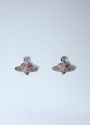 Vivienne Westwood New Diamante Heart Earrings Silver vvw0262035