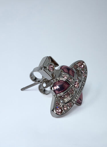 Vivienne Westwood New Diamante Heart Earrings Silver vvw0262035