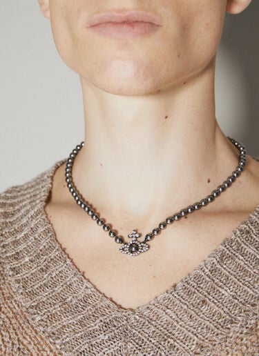 Vivienne Westwood Olympia Pearl Necklace Grey vww0156004