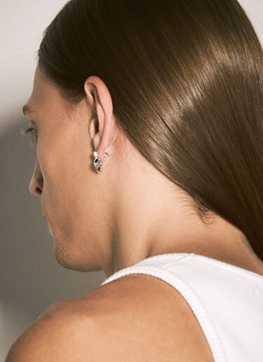 Single Diamante Heart Earring Vivienne Westwood Single Diamante Heart Earring Silver vww0158028