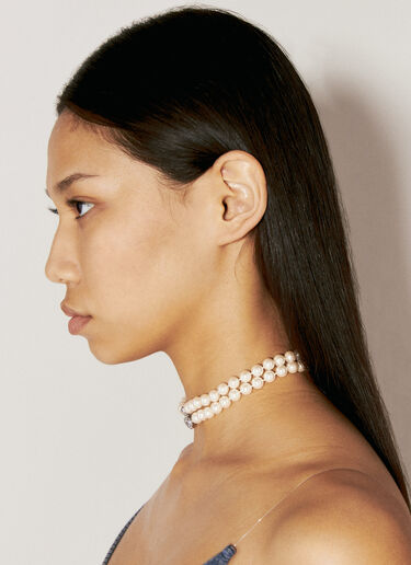 Vivienne Westwood Graziella Pearl Choker Necklace Silver vww0256020