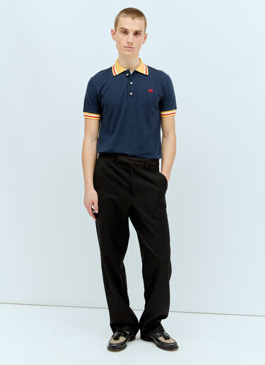 Sun Polo Shirt Wales Bonner Sun Polo Shirt Navy wbn0156003