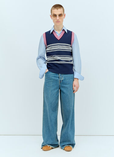 Shade Knit Vest Wales Bonner Shade Knit Vest Blue wbn0156004
