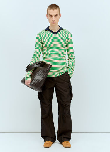 Wales Bonner Sonic Polo Shirt Green wbn0156005