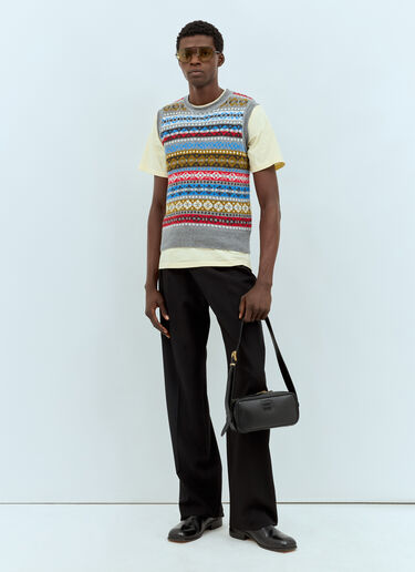 Wales Bonner Astral Knit Vest Grey wbn0158010