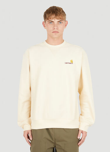Carhartt WIP 아메리칸 스크립트 스웨트셔츠 크림 wip0150052
