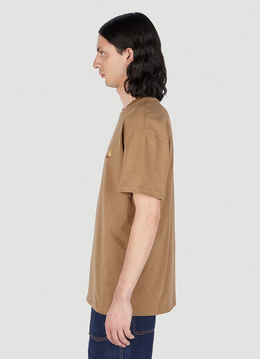 Carhartt WIP 아메리칸 스크립트 티셔츠 카멜 wip0151030