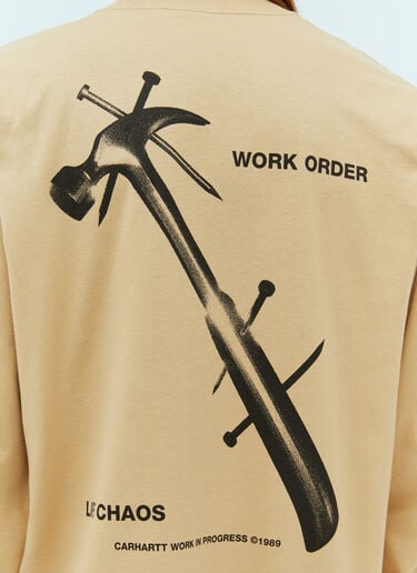 Reverse Hammer T-Shirt Carhartt WIP Reverse Hammer T-Shirt Beige wip0154036